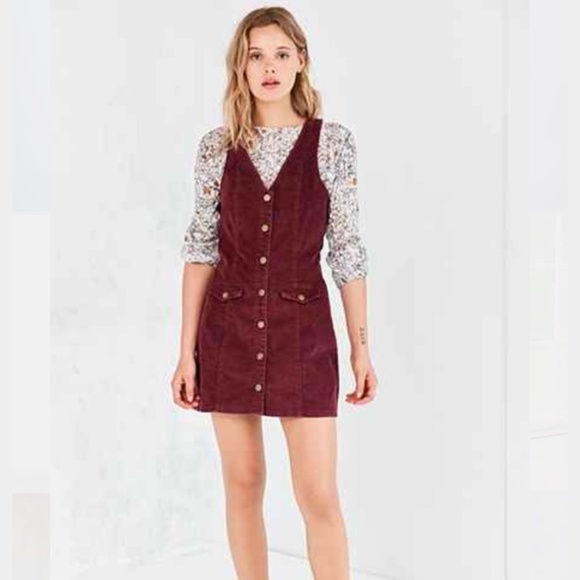 button up corduroy dress